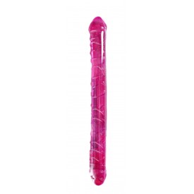 Розовый двухсторонний фалоимитатор - 30 см.