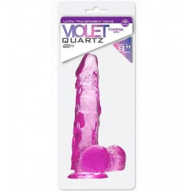 Фиолетовый фаллоимитатор QUARTZ VIOLET 8INCH PVC DONG - 20 см.
